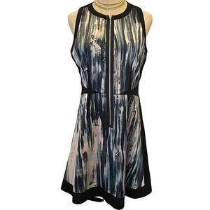 REBECCA TAYLOR Watercolor Silk blend A Line Dress Women's size 8